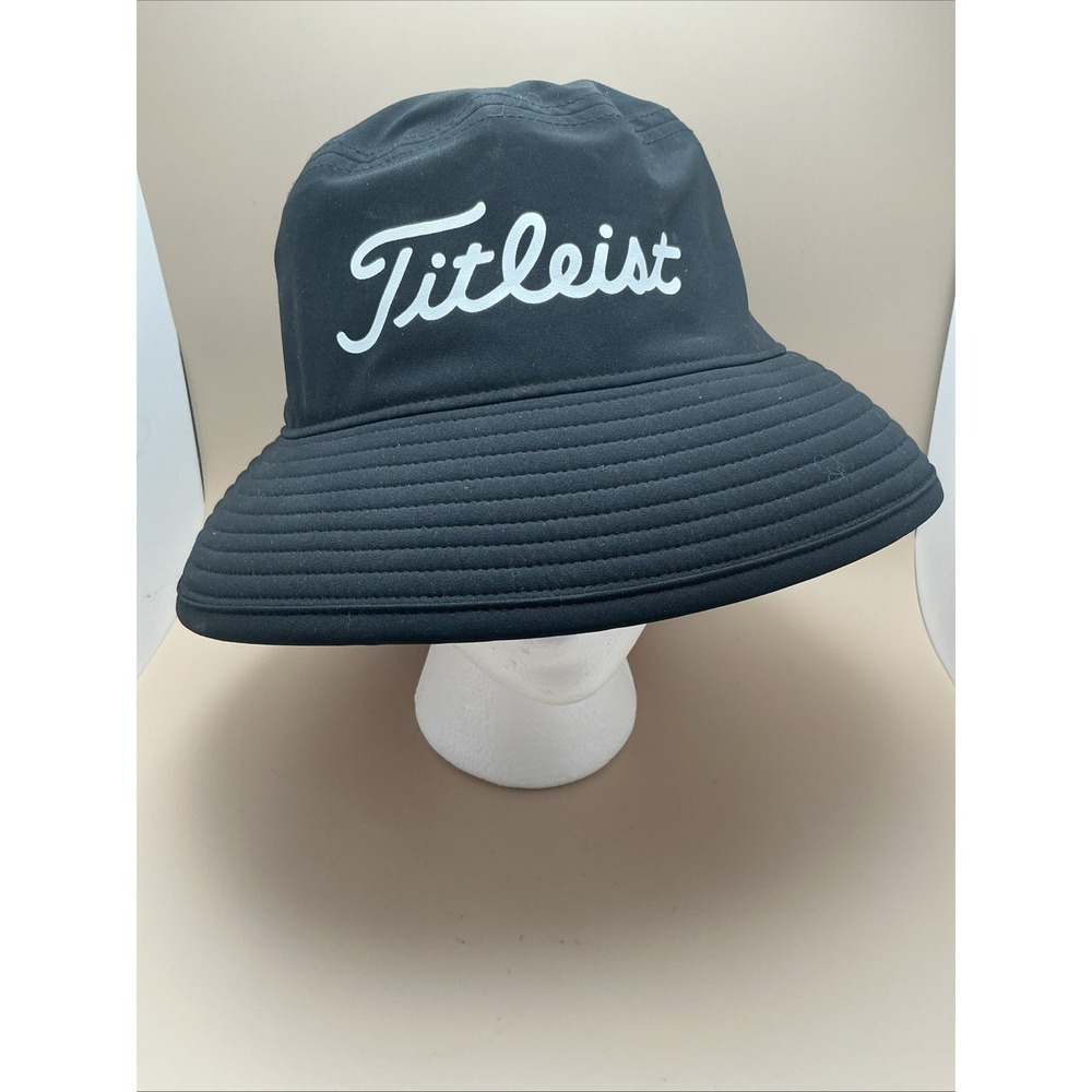 Titleist StaDry Bucket Hat Women's S/M Black White w/ Red Liner Golf‎ Cap